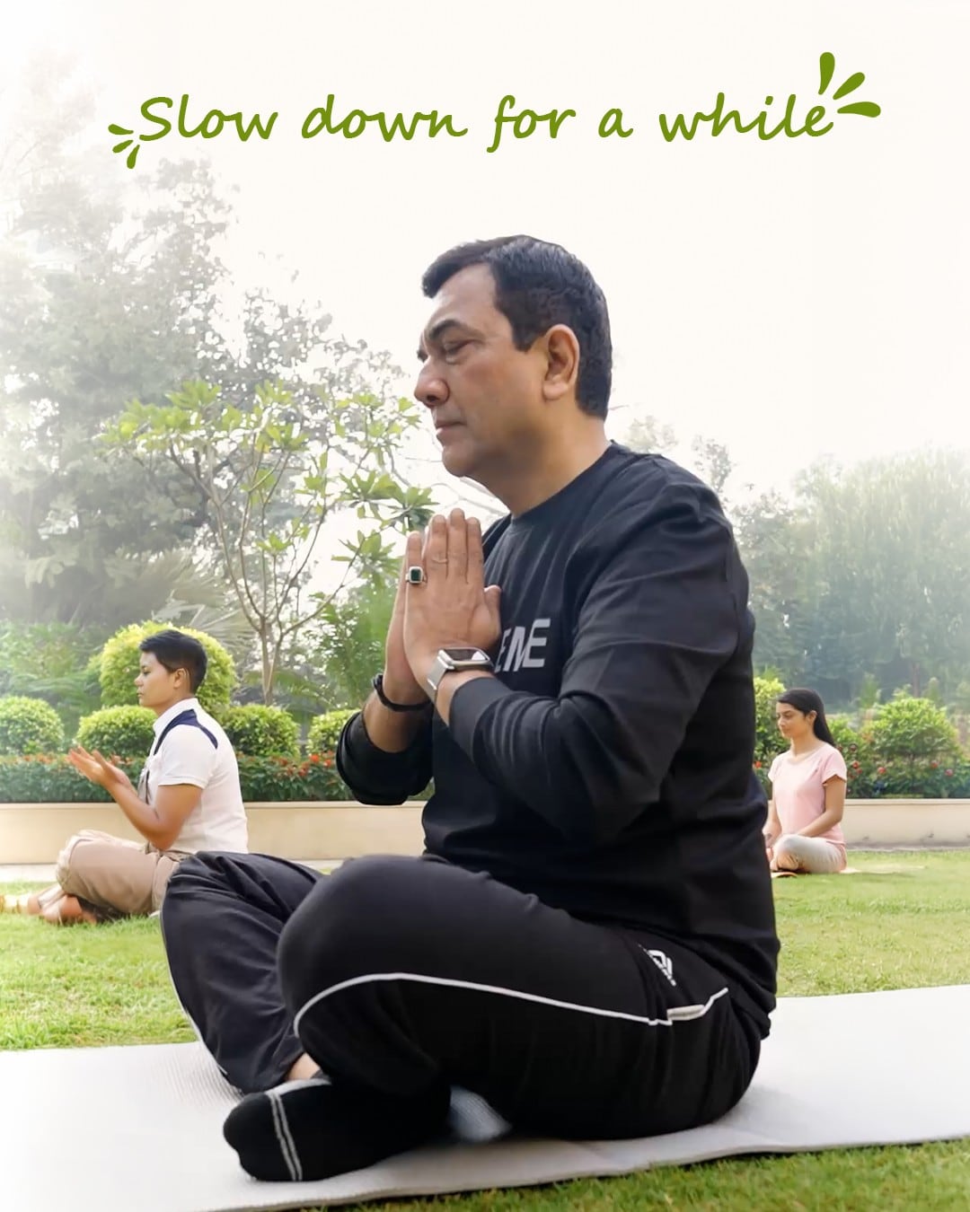 Chef Sanjeev Kapoor is all about hitting the pause button on a hectic schedule to practice yoga, breathe, and find his balance. (Instagram/ Sanjeev Kapoor)