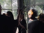 Every audience member is facilitated “to see” a unique play behind closed eyes or through specially-created semi-opaque glasses. (Camilla Wexels Riser)