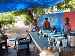 Lakshmi Dhaba, on Central Delhi’s Humayun Road, beside a cab stand, has all the basic features of a roadside eatery. Yet it feels unusually welcoming. (HT Photo)