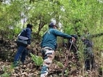 Searches were being carried out along the trekking route. (Sourced) Searches were being carried out along the trekking route. (Sourced)