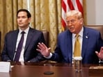 Marco Rubio rejects claims Donald Trump nodded off in meetings.