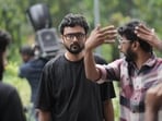 Director Abhinav Sunder Nayak on the set of Mollywood Times.