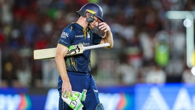 Jos Buttler had a flop outing with the bat in GT's loss to RCB in the final. (ANI Pic Service) Jos Buttler had a flop outing with the bat in GT's loss to RCB in the final. (ANI Pic Service)