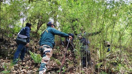 Searches were being carried out along the trekking route. (Sourced)