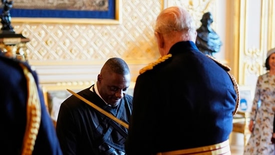 Idris Elba knighted by King Charles at Windsor Castle: Pics