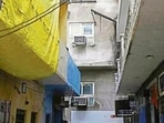 A hotel in a cramped lane in Lucknow. (HT Photo)