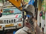 According to officials, the four enforcement teams decongested 24 lanes in the colony and removed encroachments present in front of around 800 houses. (HT)