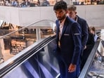 D Gukesh arrives with his coach at Norway Chess.(HT_PRINT)