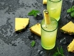 Pineapple Pudina Cooler With Fresh Mint