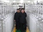 Photos released by KCNA showed Kim inspecting what appeared to be a uranium enrichment facility. Analysts said it may be a new factory within the country’s Yongbyon complex.