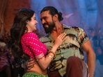Peddi box office prediction: Janhvi Kapoor and Ram Charan in a still from the film. 