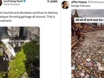Screengrabs of the videos shared online in recent days show heaps of garbage near destinations such as Badrinath and Yamunotri.n