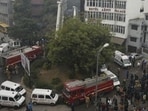 Six years before the Hauz Rani incident, a similar fire at Hotel Arpit Palace in Karol Bagh claimed the lives of 17 people (Sanchit Khanna/HT PHOTO)