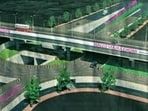 The Tribune Chowk flyover was first conceived around 2016 to ease congestion at one of the busiest entry points into the city, handling traffic from Zirakpur, Panchkula and Delhi. (HT File)