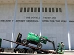 The John F. Kennedy Center for the Performing Arts has begun removing references to President Donald Trump (AP Photo/Rahmat Gul)