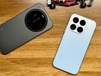 Xiaomi 17T flanked by its sibling, the Xiaomi 17 Ultra, retains the broader Leica experience. (Vishal Mathur | HT Picture)