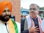 Ravneet Singh Bittu (left) was not in the BJP list; Tarun Chugh (right) fielded from MP.