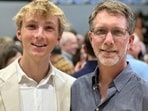 Nancy and Keith Higginbotham seen with their son James 'Weston' during his senior year. 