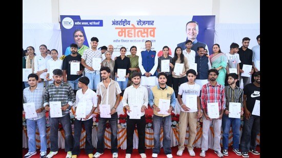 An event organised by Naveen Jindal Foundation in Kurukshetra on Thursday. (HT)