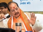 Bihar Agriculture Minister Vijay Kumar Sinha addresses after launching the Save Farmland Campaign at Mithapur Krishi Farm, in Patna on Monday. 
