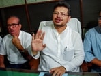 Expelled TMC MLA Ritabrata Banerjee addresses the media, in Kolkata on Wednesday. 