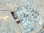 This image from an Airbus Defence and Space's Pléiades Neo satellite shows a truck in the upper lefthand corner that analysts believe was carrying highly enriched uranium to a tunnel in the compound of the Isfahan Nuclear Technology Center, in Isfahan.