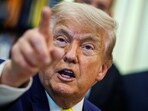 US President Donald Trump during a coal announcement in the Oval Office of the White House in Washington, DC, US.