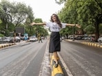 TV host-actor Anusha Dandekar poses exclusively for HT City, ahead of the staging of her play at Kamani Audiorium.