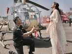 Captain Bharat Bhardwaj proposed to his girlfriend after the passing-out parade ceremony in Maharashtra's Nashik on Tuesday