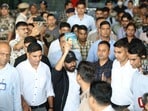 ఢిల్లీ ఎయిర్ పోర్టులో అభిజీత్ దిప్కే(REUTERS)