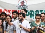Abhijeet Dipke leads CJP protest at Jantar Mantar in Delhi