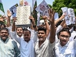 The Indian Youth Congress (IYC) staged a demonstration around Haryana Chief Minister Nayab Singh Saini's residence on Saturday (June 6)