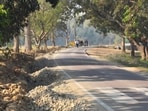 The Dudhwa-Gaurifanta road passing through Dudhwa Tiger Reserve (HT File Photo)
