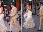 Dua Lipa’s bridal glow continues in Italy as she stuns in a backless dress.(Instagram)