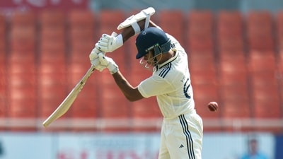 Yashasvi Jaiswal was the only Indian batter who failed to cross the 50-run mark on Day 1 as he was dismissed cheaply for 24. (PTI) Yashasvi Jaiswal was the only Indian batter who failed to cross the 50-run mark on Day 1 as he was dismissed cheaply for 24. (PTI)