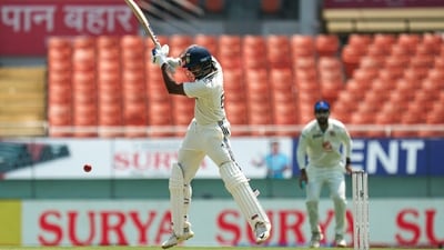 Sai Sudharsan also played a good hand with an 81, and he added 139 runs for the second wicket with Rahul. (PTI) Sai Sudharsan also played a good hand with an 81, and he added 139 runs for the second wicket with Rahul. (PTI)