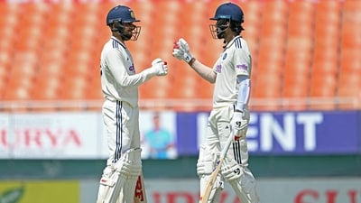 Centuries from KL Rahul and Shubman Gill put India firmly in control against Afghanistan on Saturday, with the hosts enjoying a productive day with the bat in the one-off Test. Rahul laid the foundation with a hundred before Gill carried on the good work, helping India close the opening day on a commanding 368/3. (AFP) Centuries from KL Rahul and Shubman Gill put India firmly in control against Afghanistan on Saturday, with the hosts enjoying a productive day with the bat in the one-off Test. Rahul laid the foundation with a hundred before Gill carried on the good work, helping India close the opening day on a commanding 368/3. (AFP)