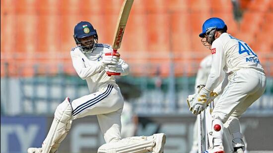 India's captain Shubman Gill in action on Day 1 of the Test against Afghanistan. (AFP)