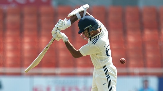 Yashasvi Jaiswal was the only Indian batter who failed to cross the 50-run mark on Day 1 as he was dismissed cheaply for 24.(PTI)