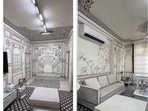 The interiors of a 2D sketch-inspired home is marvelous and gives the illusion of a 2D drawing. 