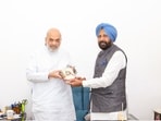 Punjab BJP president Kewal Singh Dhillon on Sunday called on Union home minister Amit Shah at his New Delhi residence and held a discussion on the “pressing law and order challenges facing the state”. (sourced) Punjab BJP president Kewal Singh Dhillon on Sunday called on Union home minister Amit Shah at his New Delhi residence and held a discussion on the “pressing law and order challenges facing the state”. (sourced)