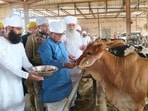 Punjab governor Gulab Chand Kataria during event at Bhaini Sahib, in Ludhiana on Sunday. (HT Photo) Punjab governor Gulab Chand Kataria during event at Bhaini Sahib, in Ludhiana on Sunday. (HT Photo)