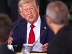 A heated exchange over election fraud claims ended with President Trump abruptly cutting short his interview with NBC’s Kristen Welkerr: Steven Garcia/Bloomberg(Bloomberg)