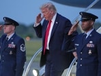 President Donald Trump arrives on Air Force One, Friday, June 5, 2026, at Morristown Airport in Morristown, New Jersey.