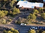 FILE PHOTO: A drone view shows media staging near the home of Nancy Guthrie, the 84-year-old mother of U.S. journalist and television host Savannah Guthrie, who went missing from her home in Tucson, U.S. February 9, 2026. REUTERS/Rebecca Noble/File Photo(REUTERS)