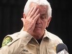 Pima County Sheriff Chris Nanos reacts during a press conference after the disappearance of Nancy Guthrie, the 84-year-old mother of U.S. journalist and television host Savannah Guthrie, who went missing from her home, in Tucson, Arizona, U.S. February 5, 2026. REUTERS/Rebecca Noble(REUTERS)