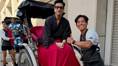The chef explored the city aboard a traditional Japanese rickshaw, or jinrikisha, which he described as one of the most charming ways to discover historic neighbourhoods. Kunal was particularly impressed by the strength and endurance of the runners, who effortlessly pull passengers through the city's bustling lanes, praising them as some of the strongest athletes one could encounter. (Instagram/@chefkunal) The chef explored the city aboard a traditional Japanese rickshaw, or jinrikisha, which he described as one of the most charming ways to discover historic neighbourhoods. Kunal was particularly impressed by the strength and endurance of the runners, who effortlessly pull passengers through the city's bustling lanes, praising them as some of the strongest athletes one could encounter. (Instagram/@chefkunal)