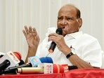 Nagpur, Apr 01 (ANI): Nationalist Congress Party (NCP) chief Sharad Pawar addresses a Press conference, at Press Club, in Nagpur on Saturday. (ANI Photo) (Chandrakant Paddhane)