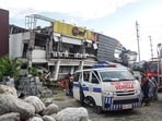 Visuals during the tremors and in the aftermath showed buildings collapsing. Visuals during the tremors and in the aftermath showed buildings collapsing.