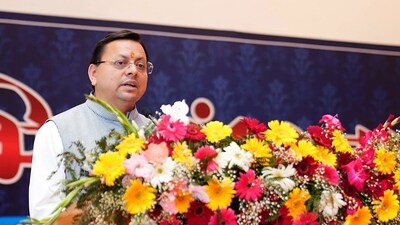 Uttarakhand Chief Minister Pushkar Singh Dhami addresses an event. (@pushkardhami X) Uttarakhand Chief Minister Pushkar Singh Dhami addresses an event. (@pushkardhami X)